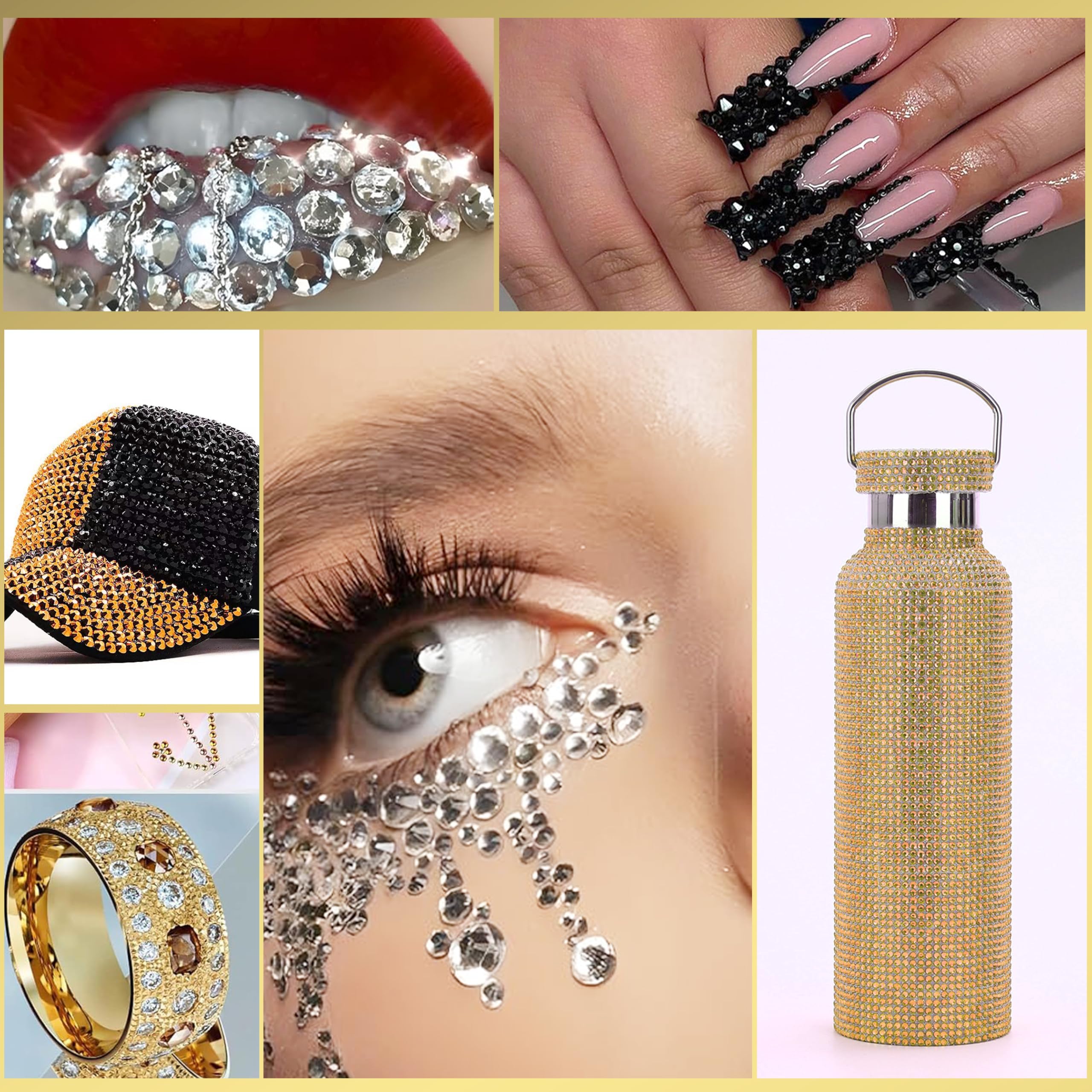 22000 Pcs Flatback Pearls and Rhinestones Bedazzling Kit, Mixed Size Half Pearls Gemsn  ( 8 different colors )