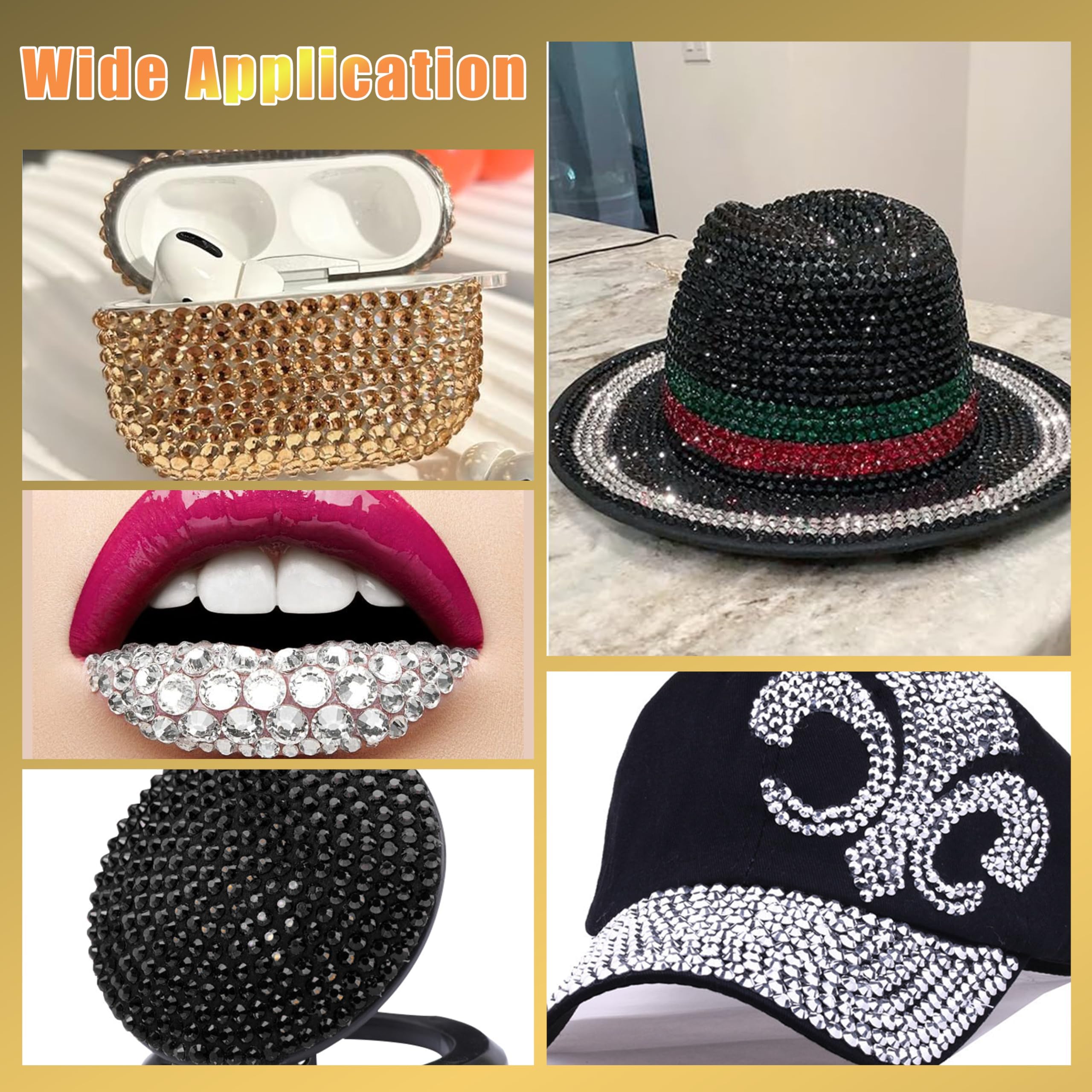 22000 Pcs Flatback Pearls and Rhinestones Bedazzling Kit, Mixed Size Half Pearls Gemsn  ( 8 different colors )