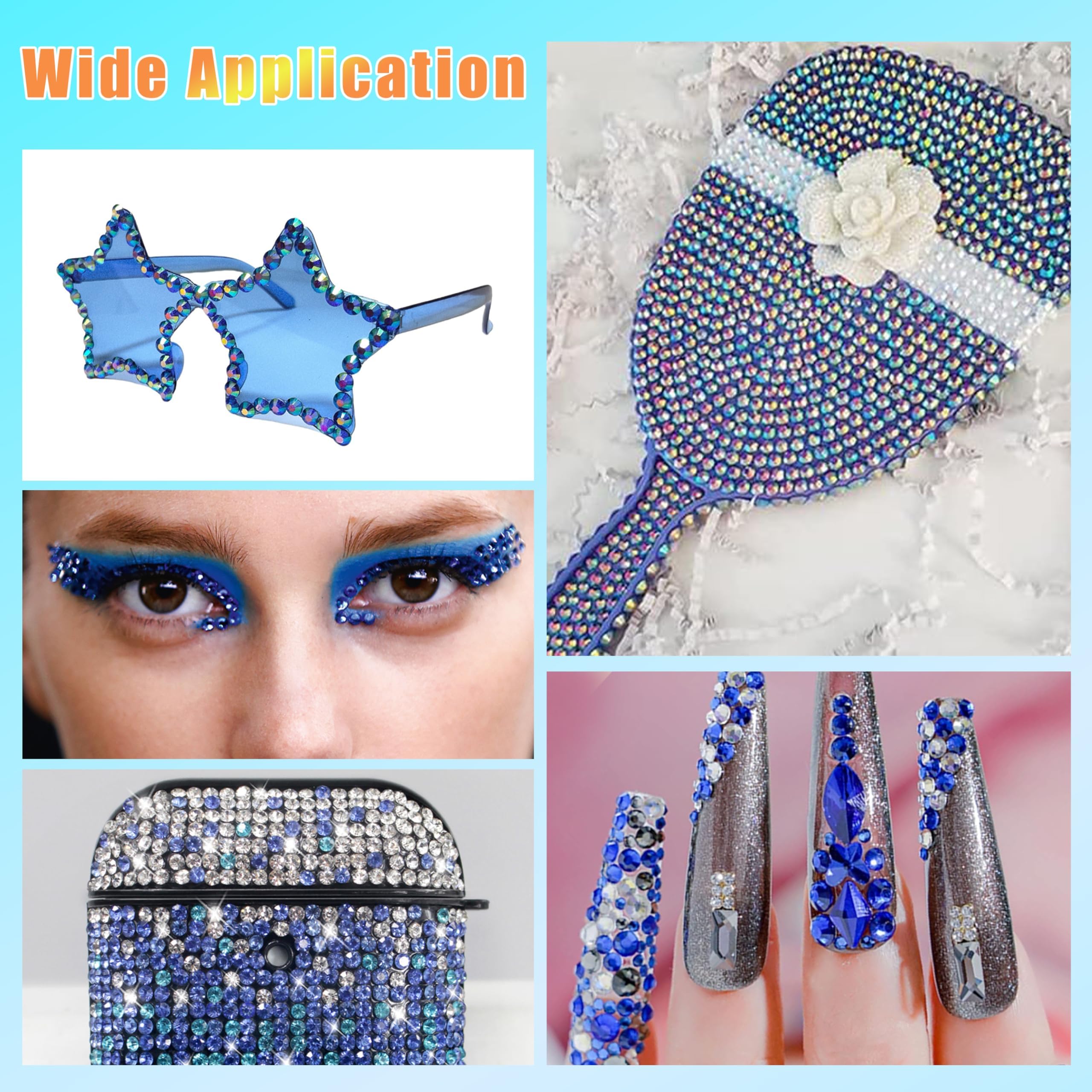 22000 Pcs Flatback Pearls and Rhinestones Bedazzling Kit, Mixed Size Half Pearls Gemsn  ( 8 different colors )