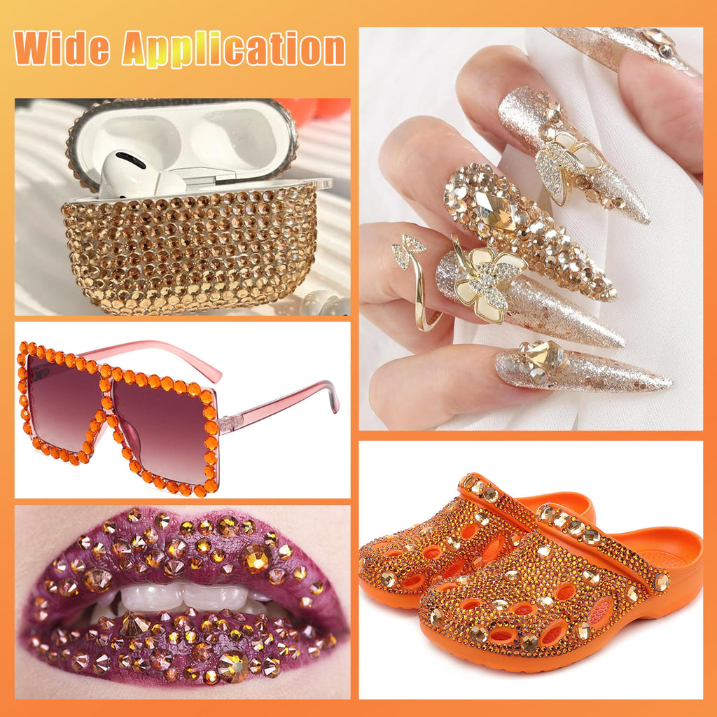 22000 Pcs Flatback Pearls and Rhinestones Bedazzling Kit, Mixed Size Half Pearls Gemsn  ( 8 different colors )