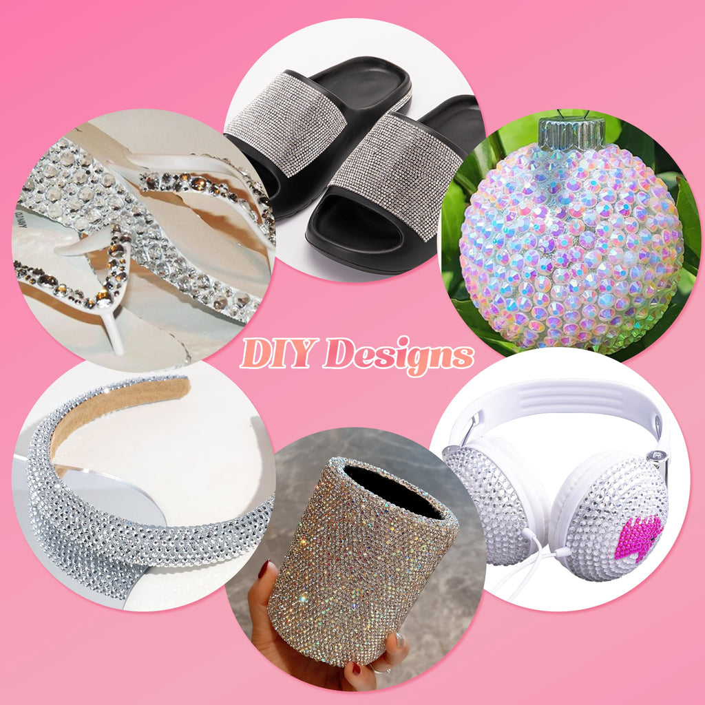22000 Pcs Flatback Pearls and Rhinestones Bedazzling Kit, Mixed Size Half Pearls Gemsn  ( 8 different colors )
