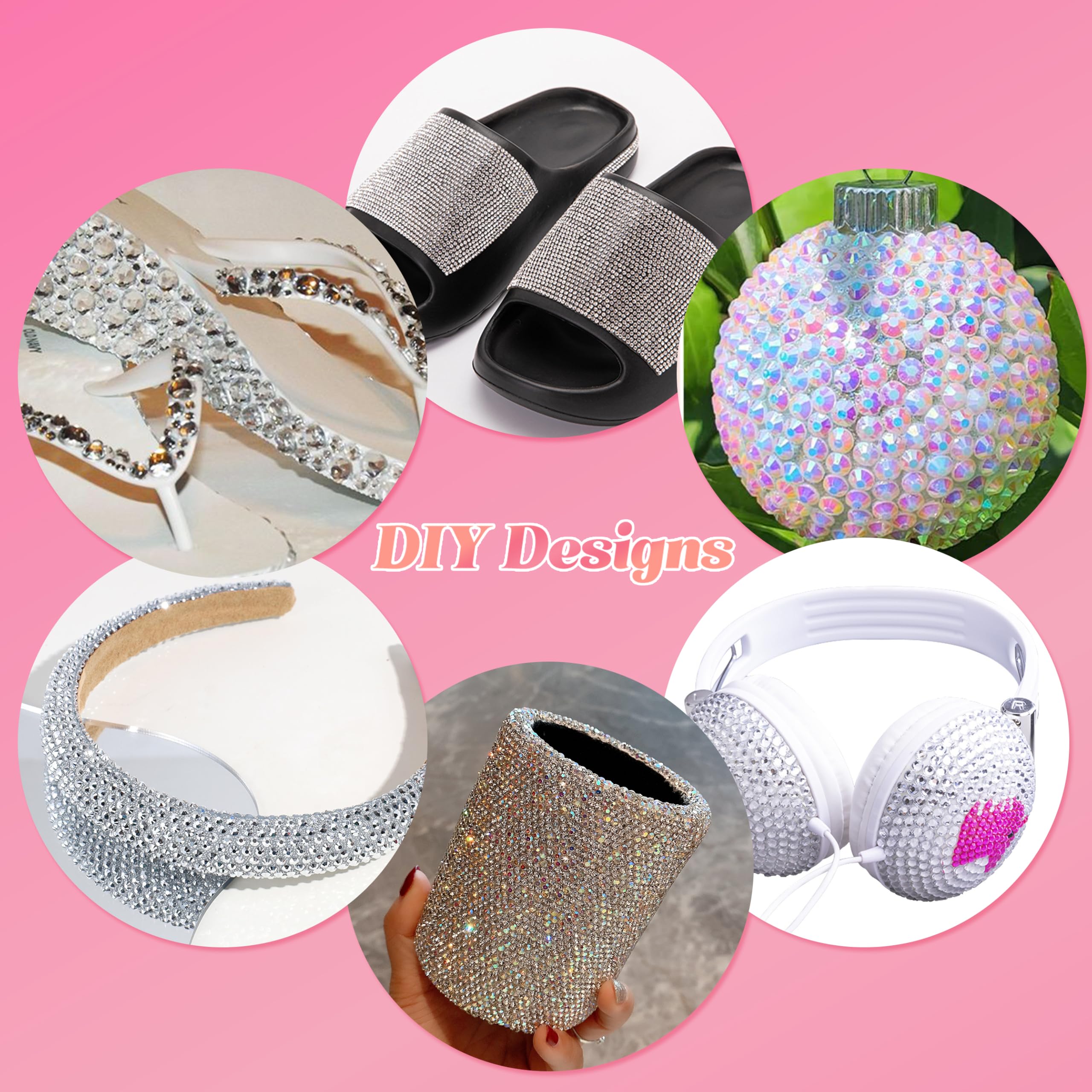 22000 Pcs Flatback Pearls and Rhinestones Bedazzling Kit, Mixed Size Half Pearls Gemsn  ( 8 different colors )