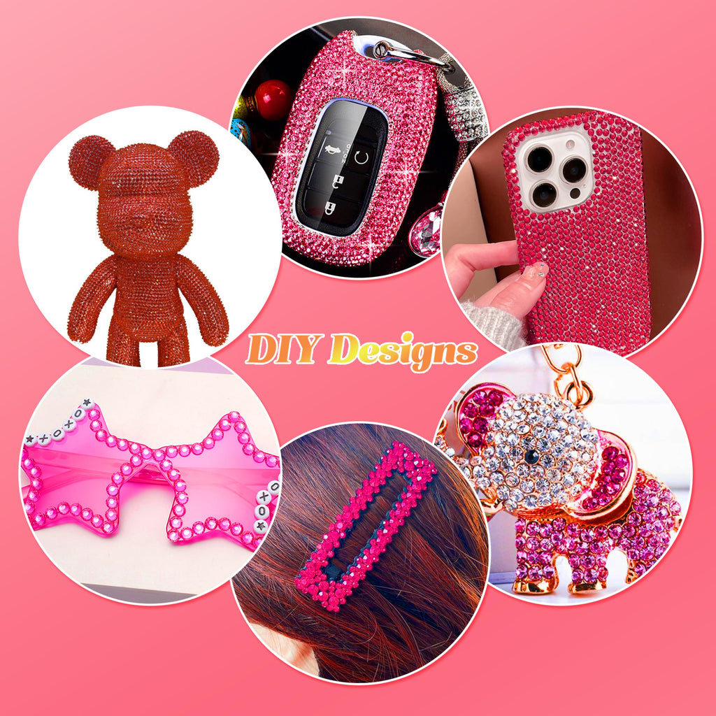22000 Pcs Flatback Pearls and Rhinestones Bedazzling Kit, Mixed Size Half Pearls Gemsn  ( 8 different colors )