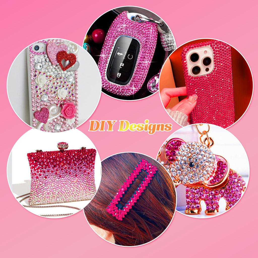 22000 Pcs Flatback Pearls and Rhinestones Bedazzling Kit, Mixed Size Half Pearls Gemsn  ( 8 different colors )