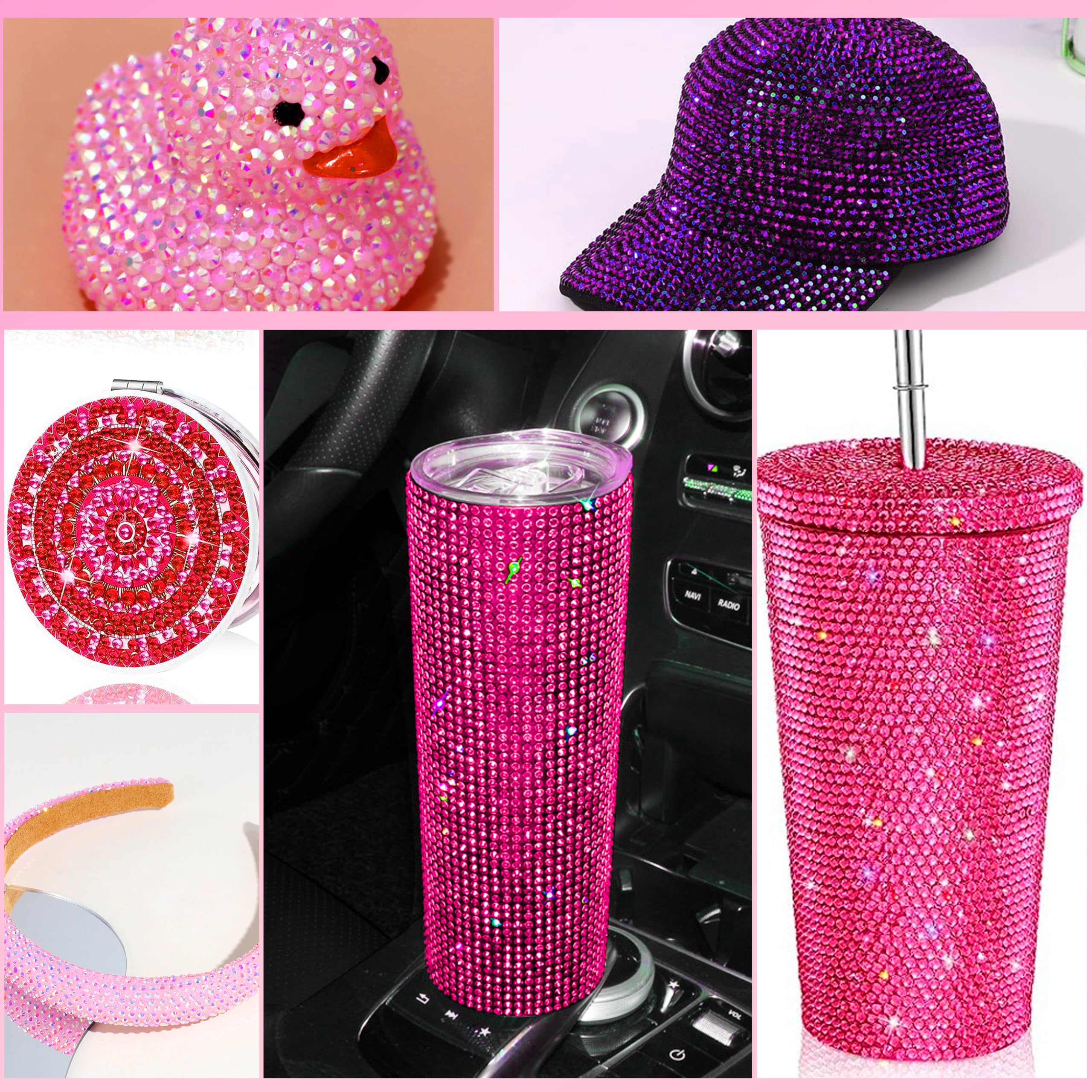 22000 Pcs Flatback Pearls and Rhinestones Bedazzling Kit, Mixed Size Half Pearls Gemsn  ( 8 different colors )