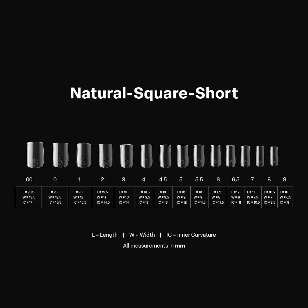 Gel X tips short square shape