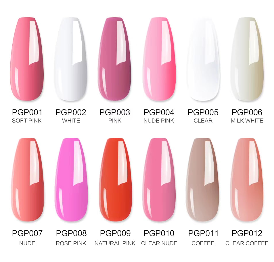PolyGel  nail Set 6/8PCS Polygel extensions , 12 different bundles
