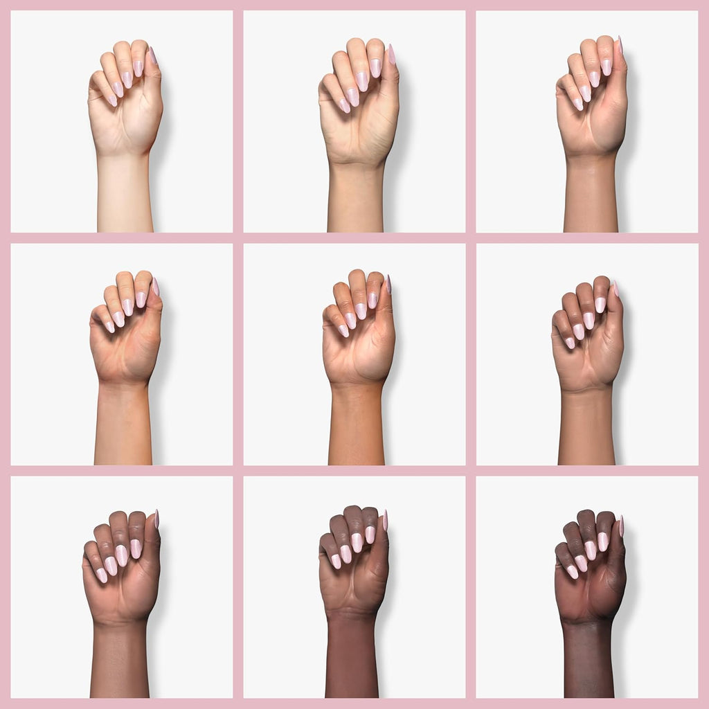 Rubber Base Gel for Nails, Soak off U V LED Hema Free Clear Sheer Gel Nail Polish, 4 in 1 Nail Strengthen/Enhance/Base Coat/Color Gel Polish - (596) 10Ml