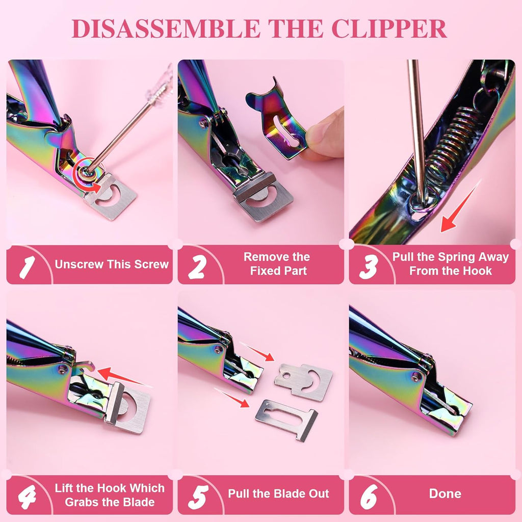 Acrylic Nail Clippers, Professional Adjustable Stainless Nail Trimmer for Acrylic Nails Fake Nail Tips, Nail Clippers Cutters 