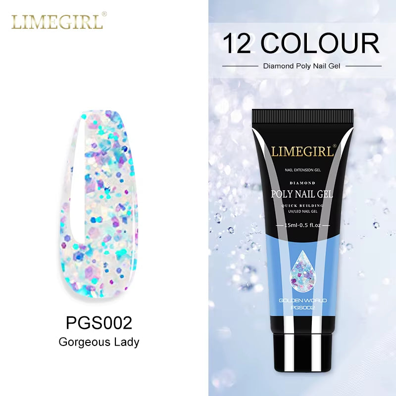 15Ml Polygel nail  Building Nail Gel . Plenty of colors and also base coat available