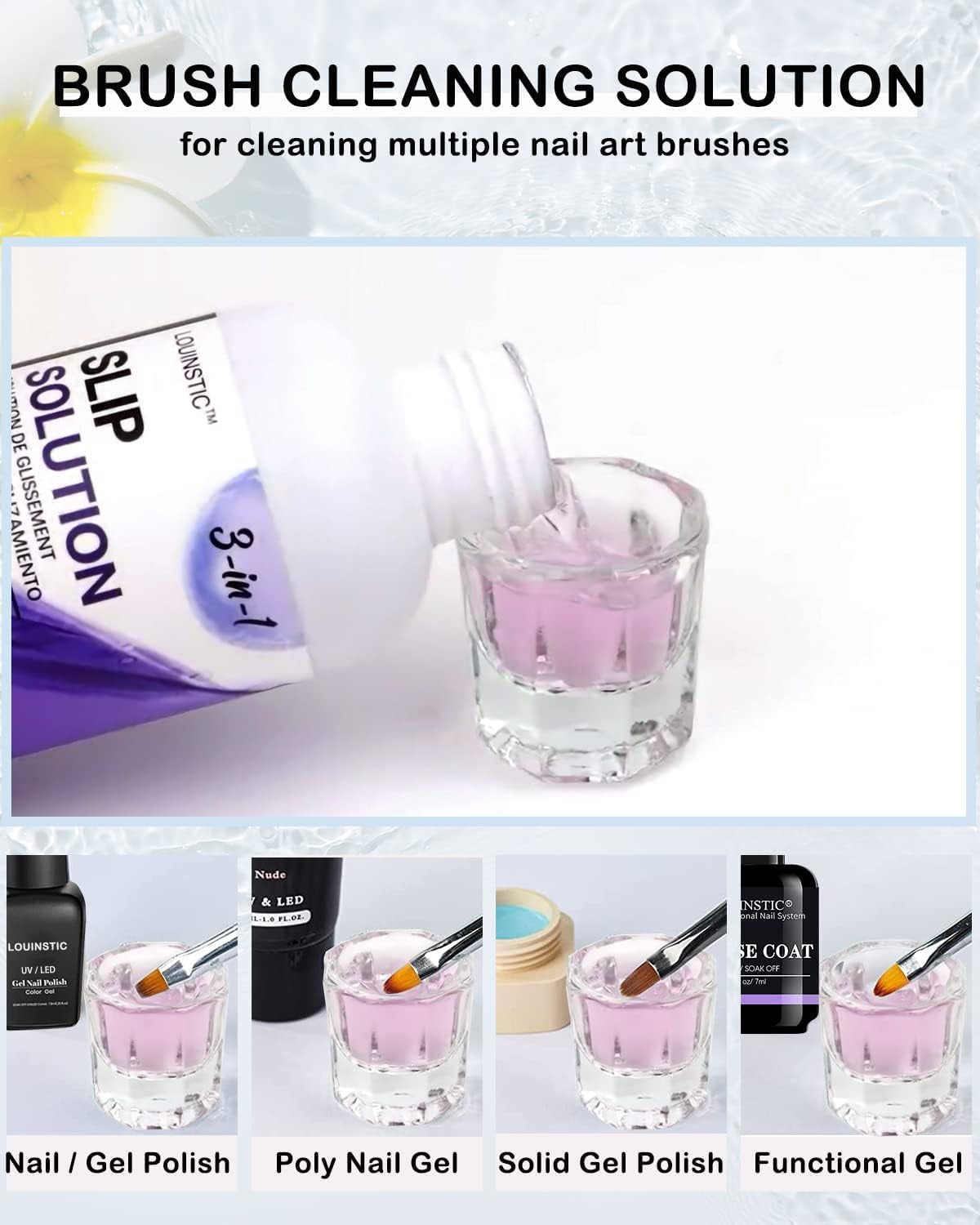 Polygel Slip Solution - 4Oz Slip Solution for Polygel Nails Anti-Stick Gel Solution for Poly Gel Nail Kit