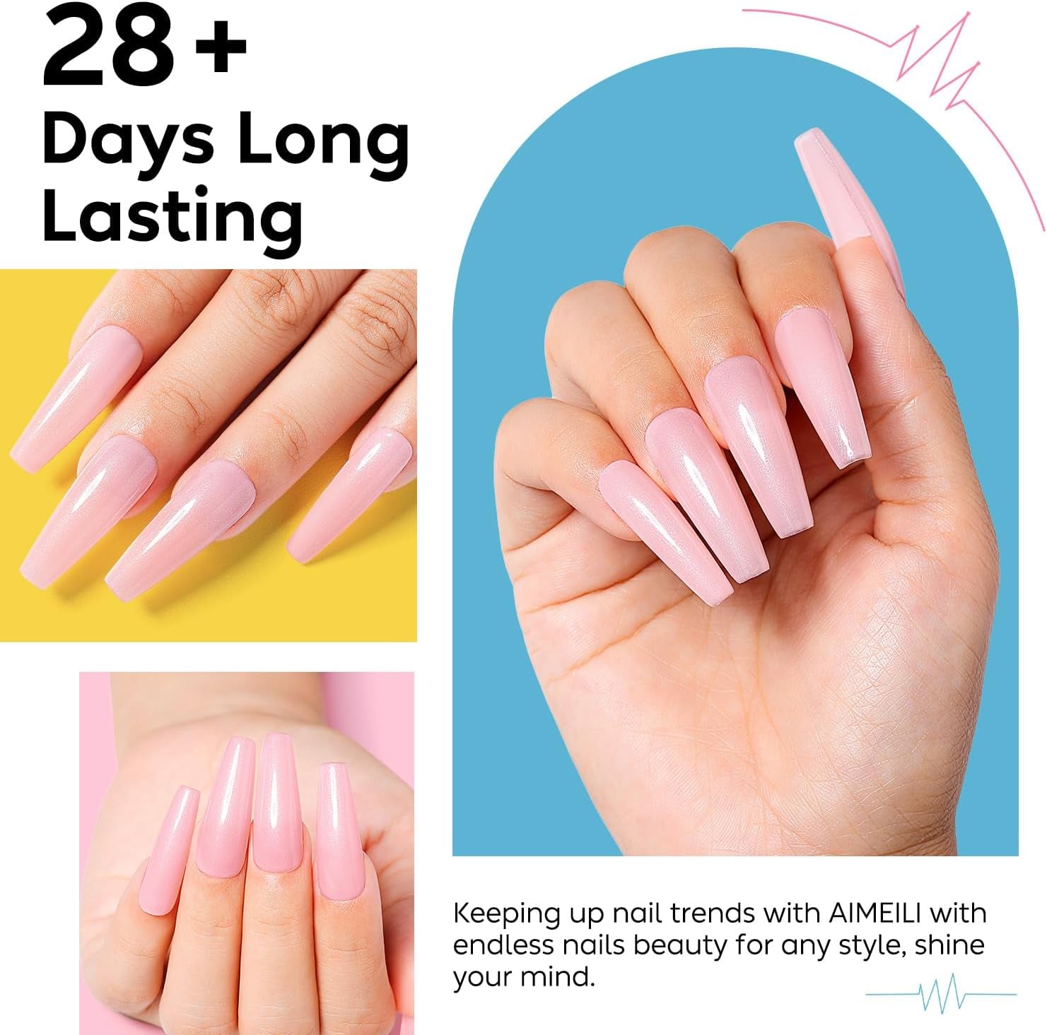 Rubber Base Gel for Nails, Soak off U V LED Hema Free Clear Sheer Gel Nail Polish, 4 in 1 Nail Strengthen/Enhance/Base Coat/Color Gel Polish - (596) 10Ml